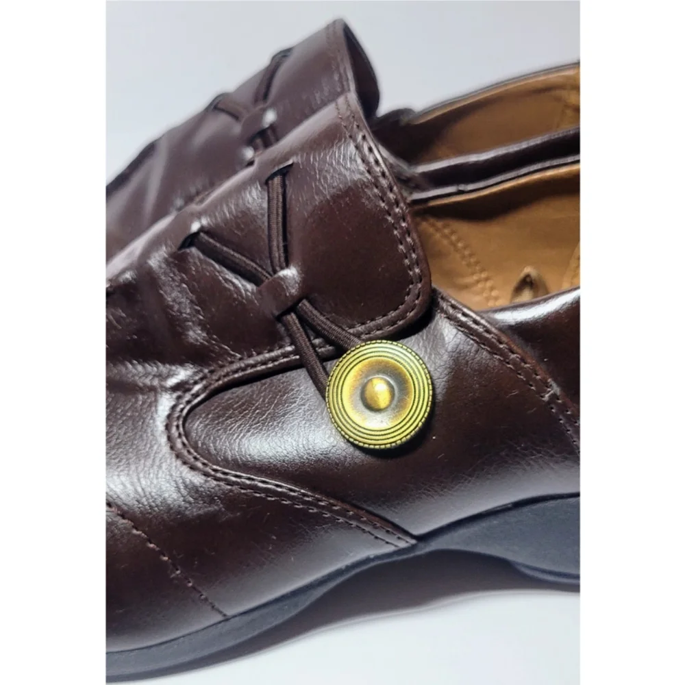 NATURALIZER Jance Womens Shoes Size 9M Brown Leather Wedge Neutral Comfy Office
